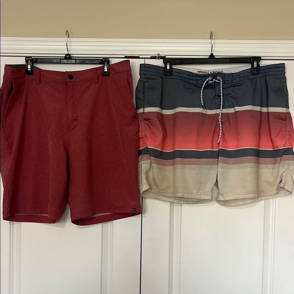 Red Shorts and Striped Swim Trunks bundle